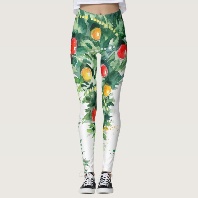Julgran Dekoration Leggings (Framsida)