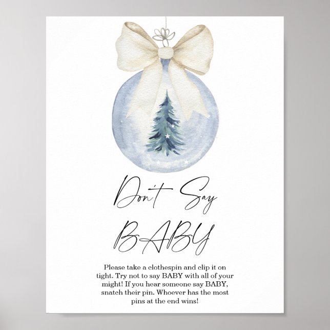 Julgran dekoration Säga inte bebis Poster (Framsidan)