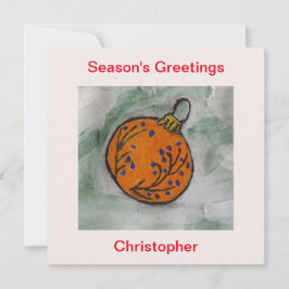 Julgran dekorerat platta kort