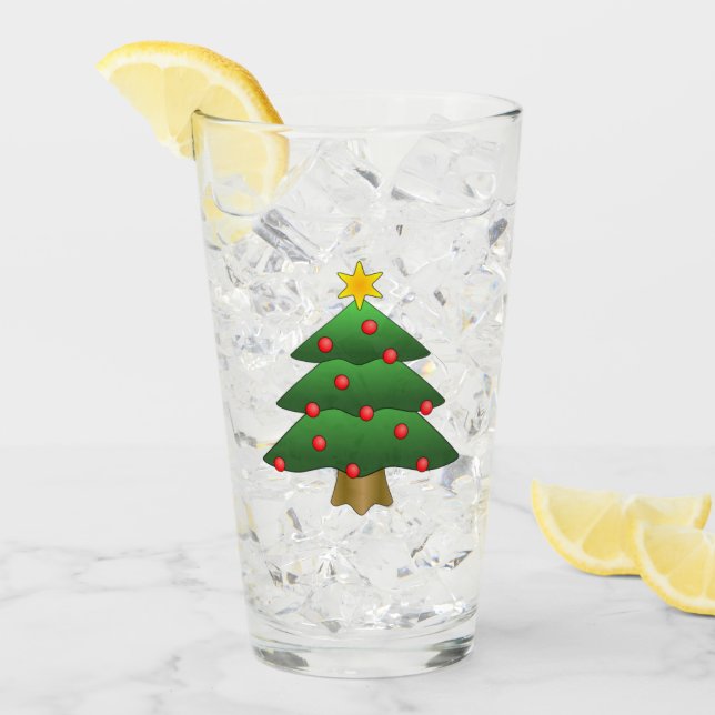 Julgran Design Drickglas Glaskopp (Framsida Ice)