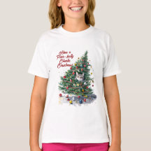 Julgran Design med Kattkaos i Vattenfärg