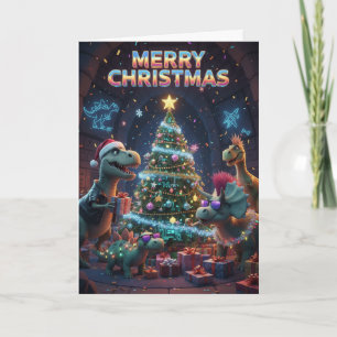 Julgran Dinosauriekort - Jurassiska Dino-mite Kort