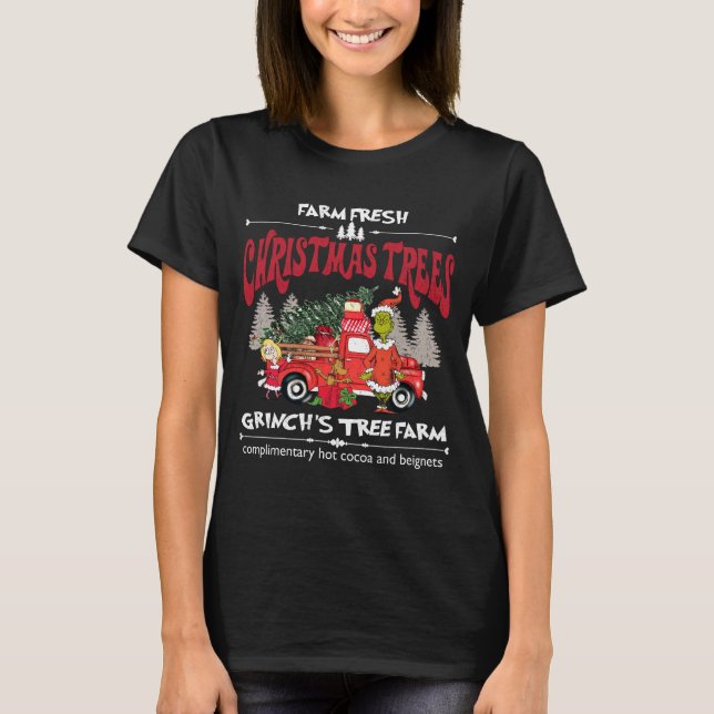 julgran direkt från gården grinch t shirt (Framsida)