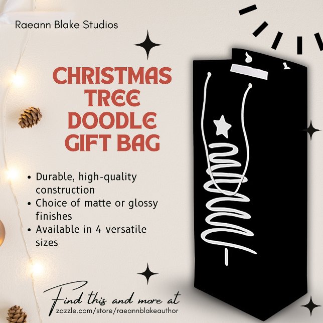 Julgran Doodle Gift Bag (Skapare uppladdad)