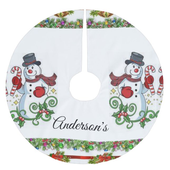 Julgran duk julgransmatta borstad polyester (Framsidan)