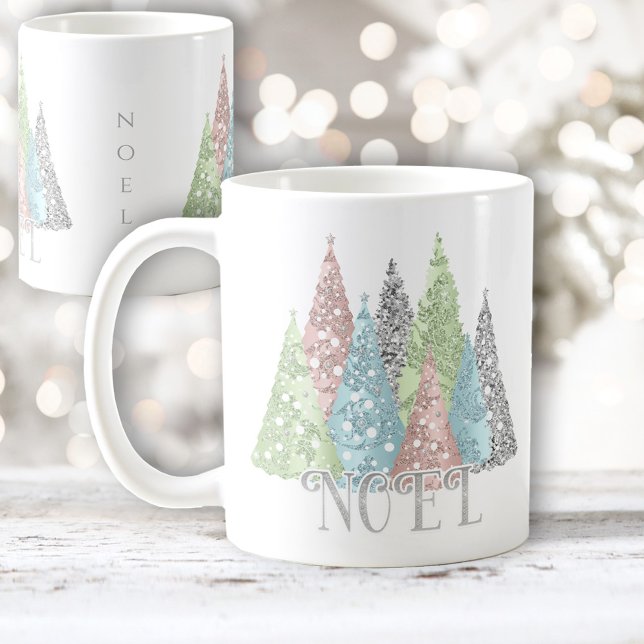 Julgran Elegant Glam Eget namn mugg (Christmas Tree Elegant Glam Custom Name mug)