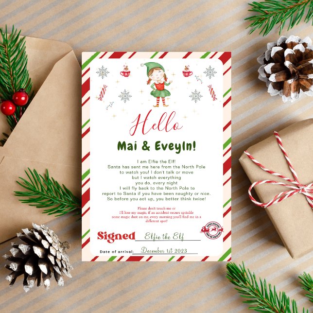 Julgran Elv Välkomstbrev Kort (Skapare uppladdad)