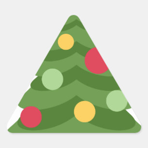 julgran emojis triangelformat klistermärke