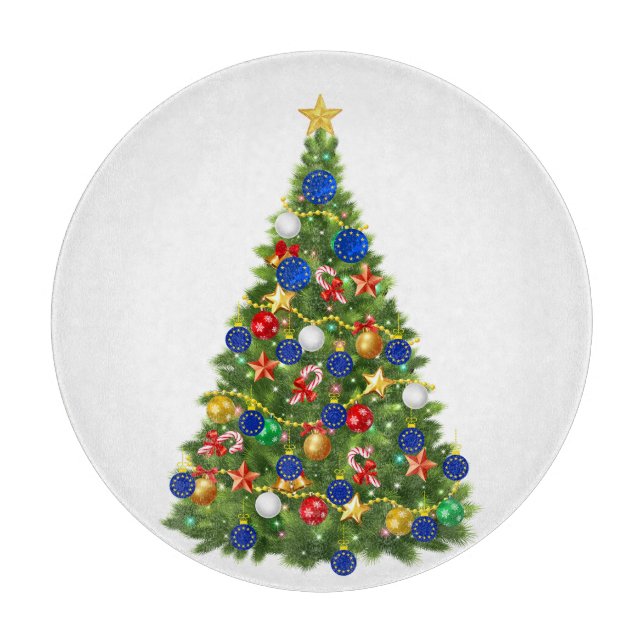 Julgran - Europeiska unionens Flagga | EU-euro - b (Framsidan)