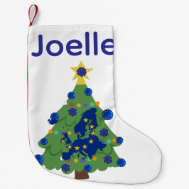 Julgran - Europeiska unionens Flagga | EU-euro - b Liten Julstrumpa