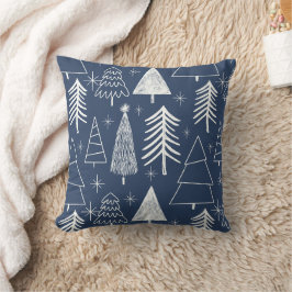 Julgran - Evergreen Träd - Gräs Träd Blue Kudde
