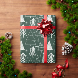 Julgran - Evergreen Träd - Gräs Träd Grönten Presentpapper