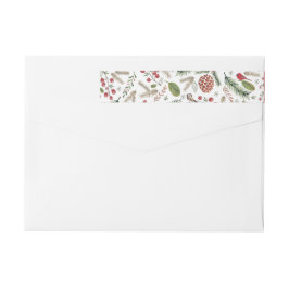 Julgran Fåglar | Returadressetiketter Etikettband