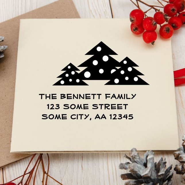 Julgran-familjen Adress Stämpel (Skapare uppladdad)