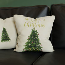 Julgran Family Namn Dubbla Sided Helgdag