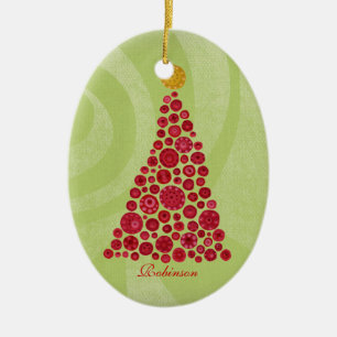 Julgran Family Namn Ornament Keepsaké