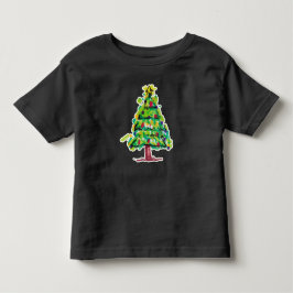 Julgran Färgrik Illustration T Shirt