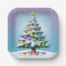 Julgran färgstarka dekorationer i Tecknad med popu