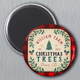Julgran Farm Gräs Träd stil Magnet
