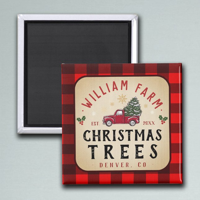 Julgran Farm Gräs Träd stil Magnet (Skapare uppladdad)