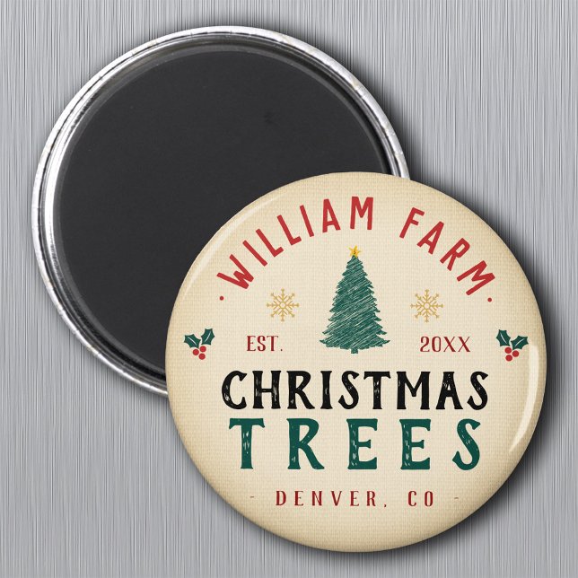 Julgran Farm Gräs Träd stil Magnet (Skapare uppladdad)