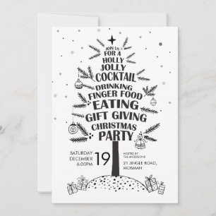 Julgran Festlig Julfest Inbjudan