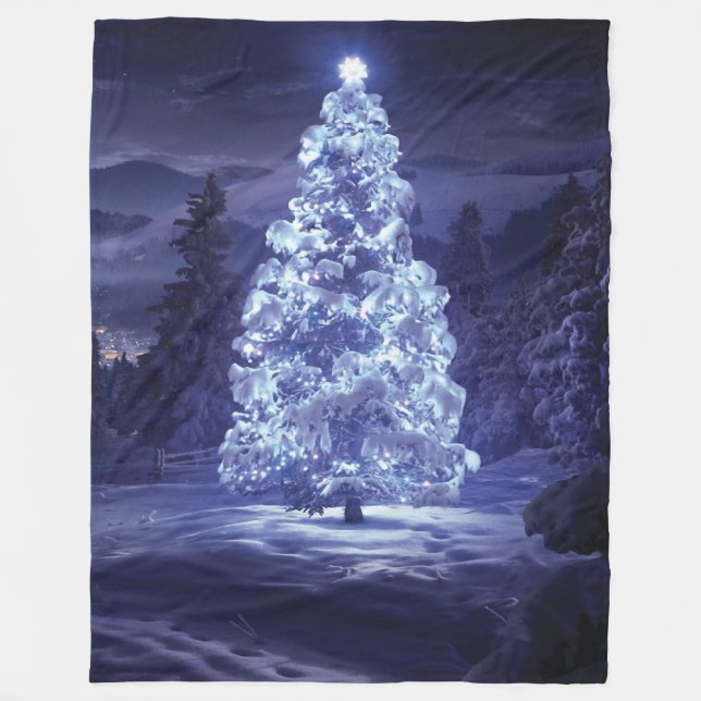 Julgran Fleecefilt (Framsidan)