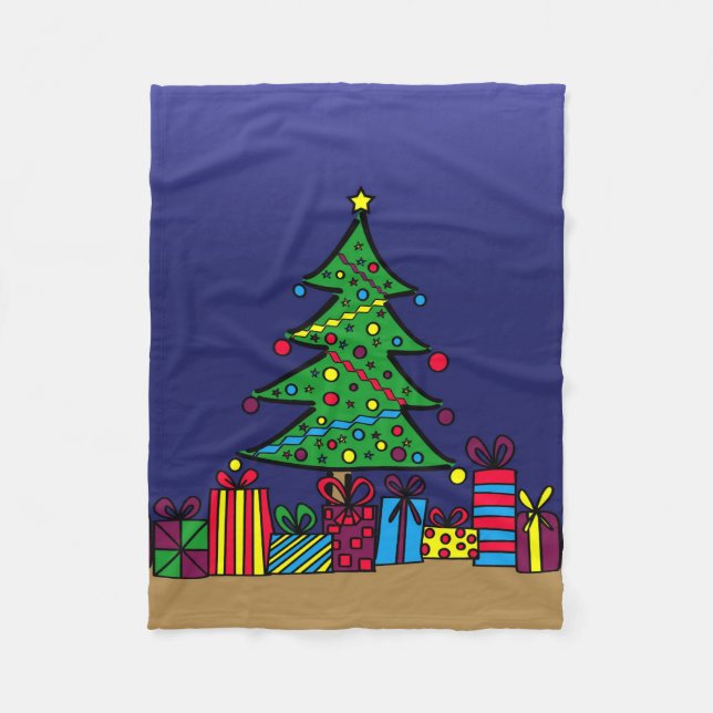 Julgran Fleecefilt (Framsidan)