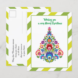 🎄 Julgran folklore grönt Helgdag vykort