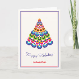 🎄 Julgran - folklore stil Card Kort