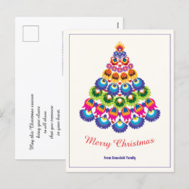 🎄 Julgran - folklore stil Helg Vykort