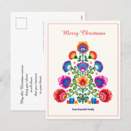 🎄 Julgran - folklore stil Helgdag vykort