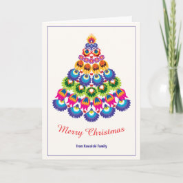 🎄 Julgran - folklore stil Kort