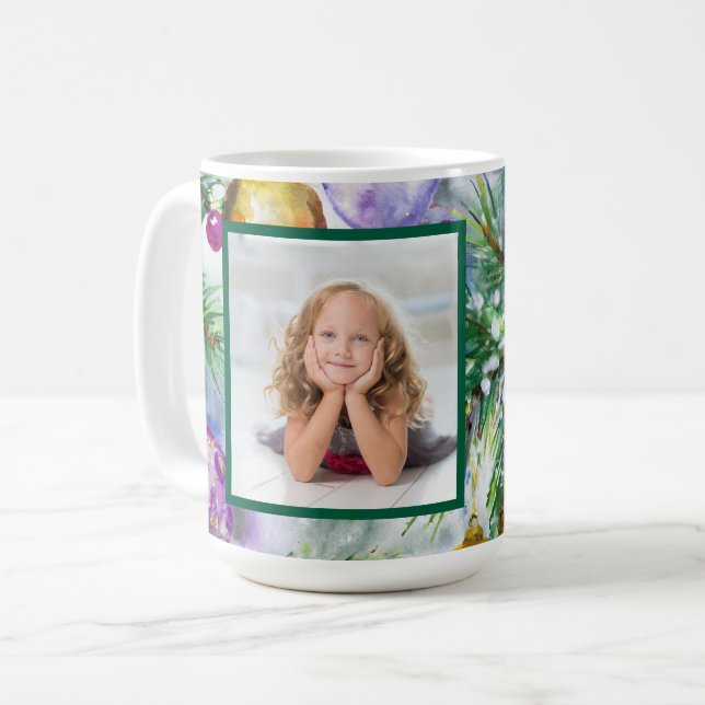 Julgran för foton jul kaffemugg (Framsida vänster)