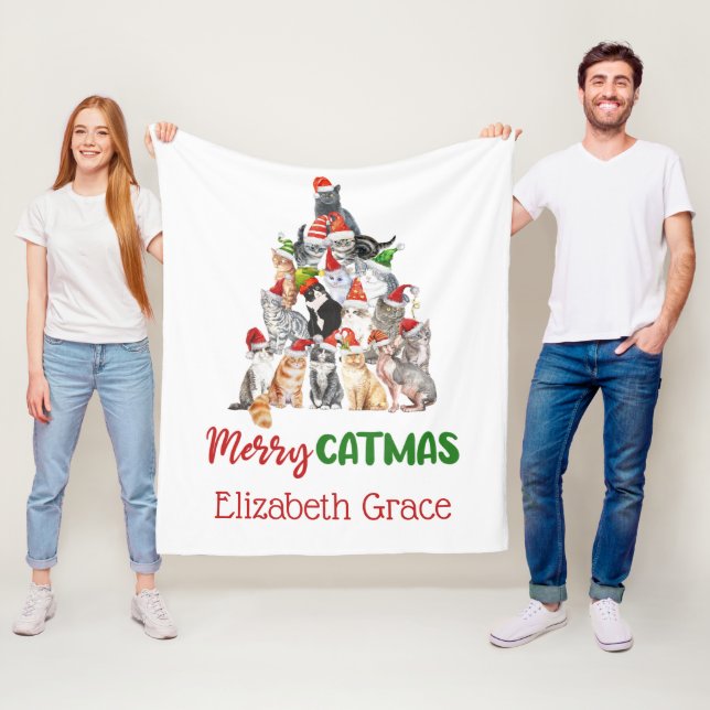 Julgran för katt Merry Catmus Present till kattäls Fleecefilt (På plats)
