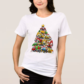 Julgran för konstruktionsgrävmaskin t shirt