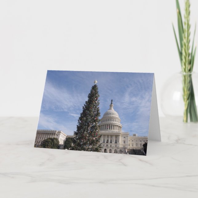 Julgran för US Capitol Hill Helgkort (Framsida)