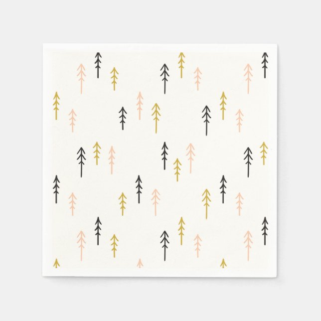 Julgran Forest Mönster Pappersservett (Framsidan)