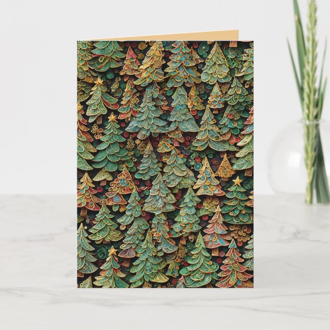 Julgran Forest Whimsey Helgkort (Framsida)