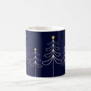 Julgran formblått för Elegant Kaffemugg