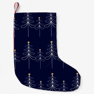 Julgran formblått för Elegant Liten Julstrumpa