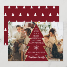 Julgran Fotofamilj Holiday Card