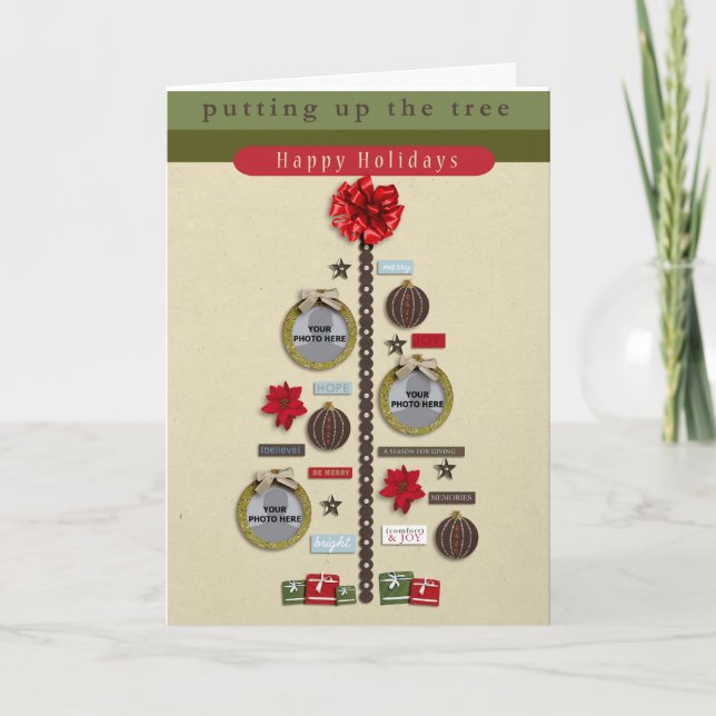 Julgran-fotokort Helgkort (Framsida)