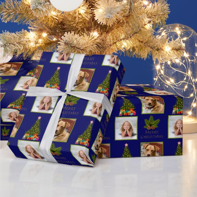 Julgran fototräd presentpapper (Helgdagar)