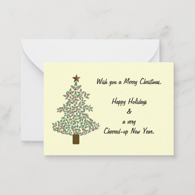 Julgran från Arktis Anteckningskort (Framsida)