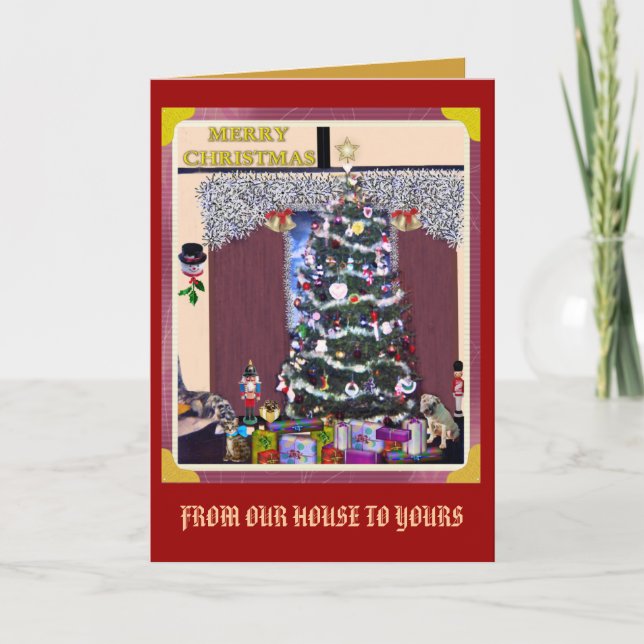 JULGRAN FRÅN VÅRT HUS TILL DIN HELGKORT (Framsida)