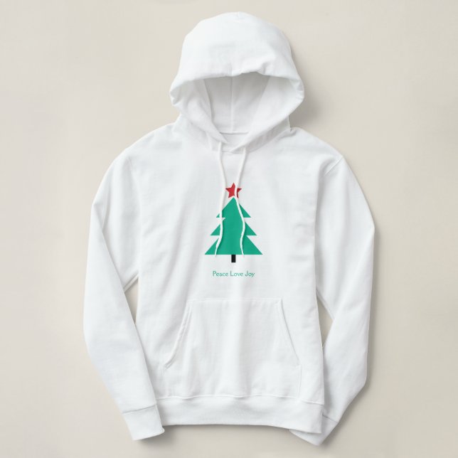 Julgran Fred Kärlek Glädje T Shirt (Design framsida)