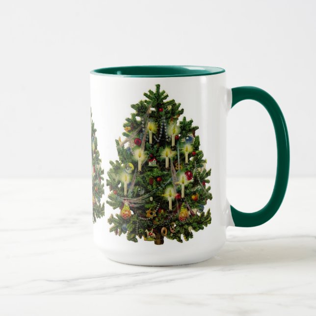 Julgran Fred Kärlek Hopp Glädje Fest Mugg (Höger)