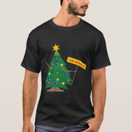 Julgran Fröhliche Weihnachten-tecken T Shirt
