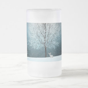 Julgran Frosted 16 oz Frosted Glass Mugg